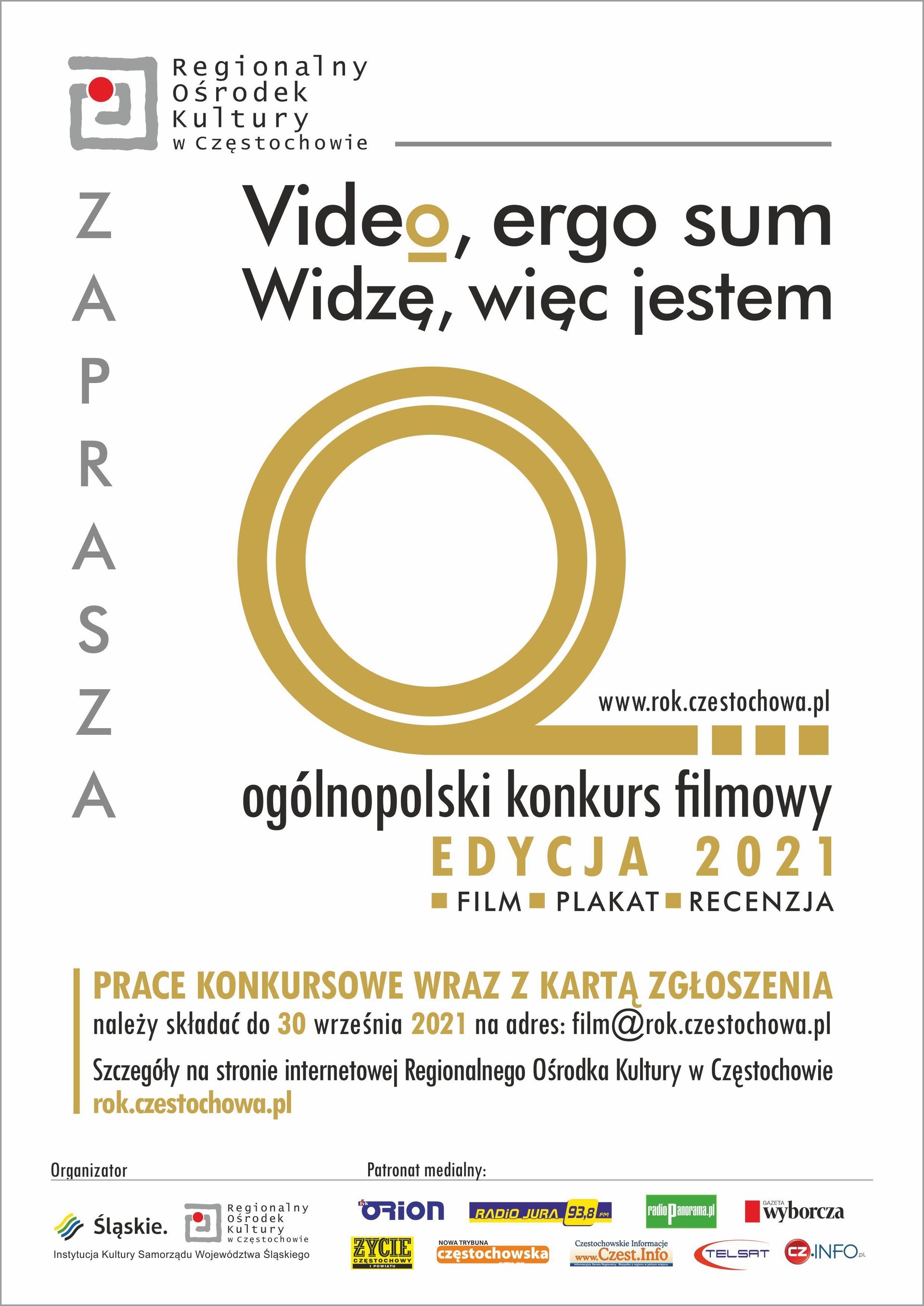 „Video, ergo sum – Widzę, więc jestem” konkurs na film, plakat i recenzję filmową